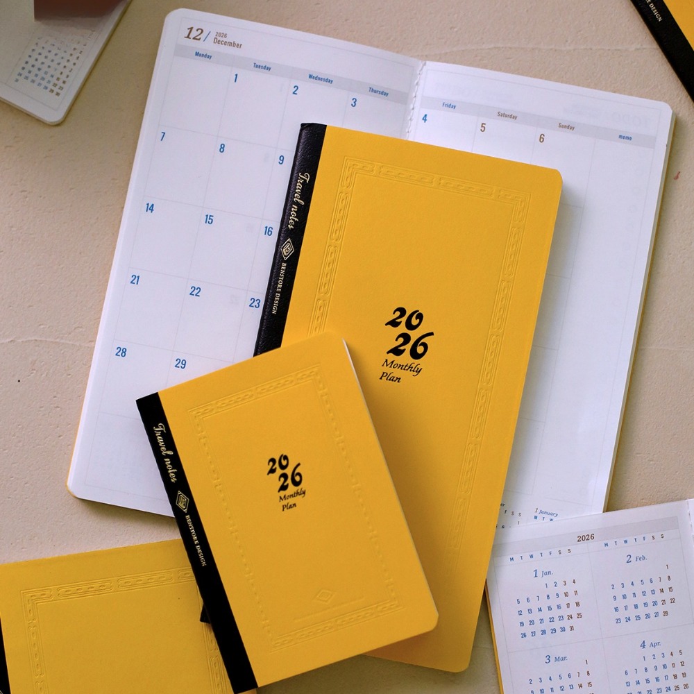 Travel Notebook Journal - Planer roczny na rok 2026, harmonogram,