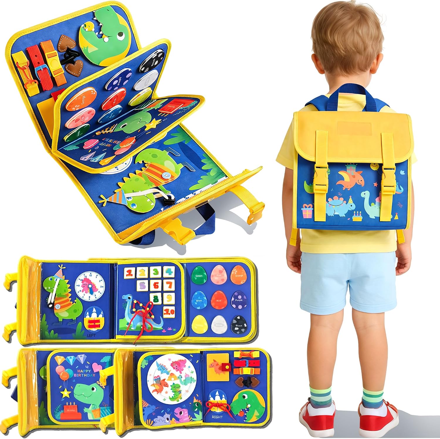 Travel Accessories For Toddlers - Plecak z tablicą manipulacyjną dla malucha