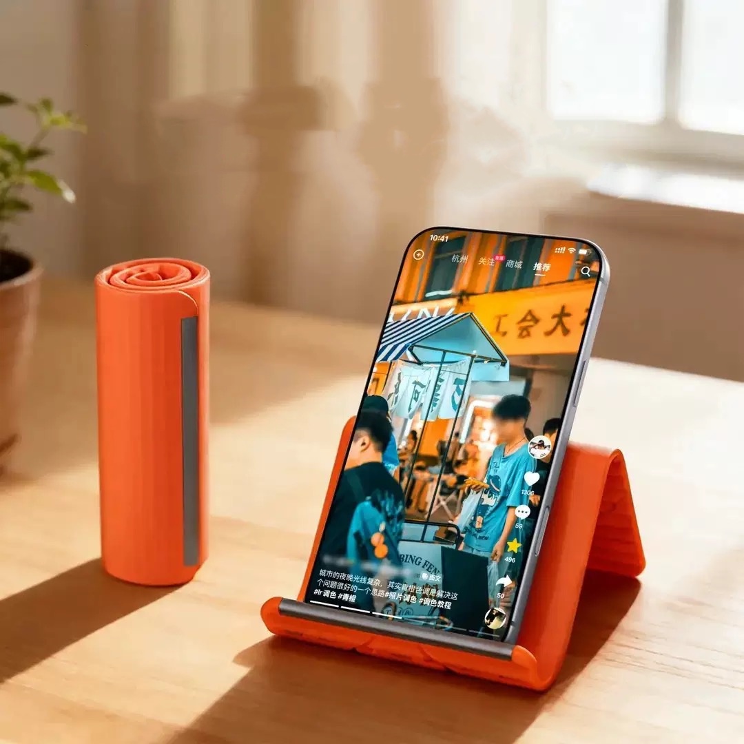 Travel Accessories Store - Uniwersalny, przenośny silikonowy stojak na telefon/tablet/laptop,