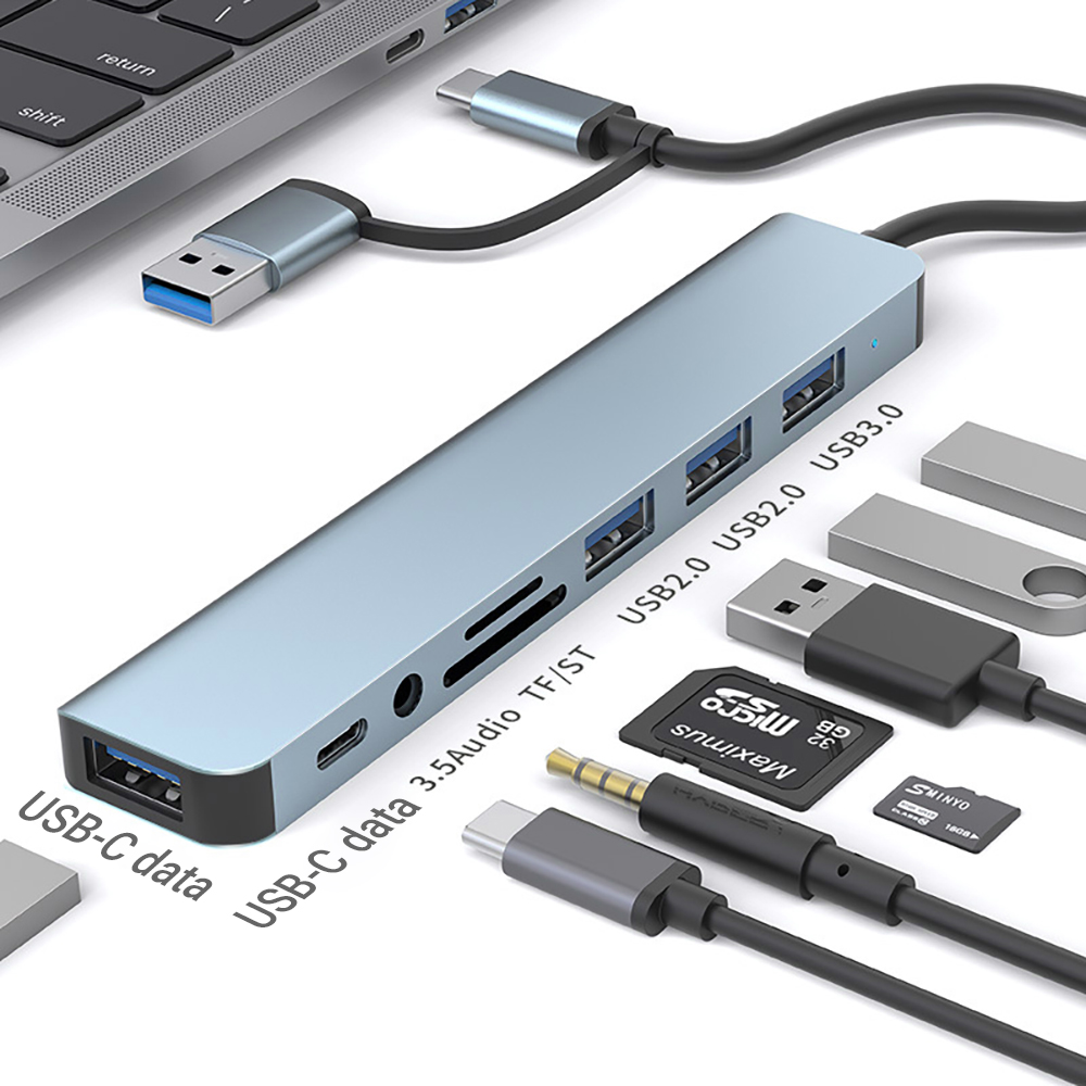 Travel Accessories Officeworks - Stacja dokująca USB 9-w-1 z podwójną