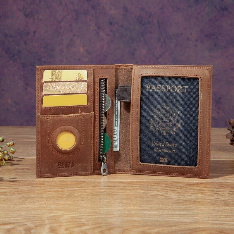 Travel Accessories Passport Holder - Modny unisexowy skórzany portfel na paszport,
